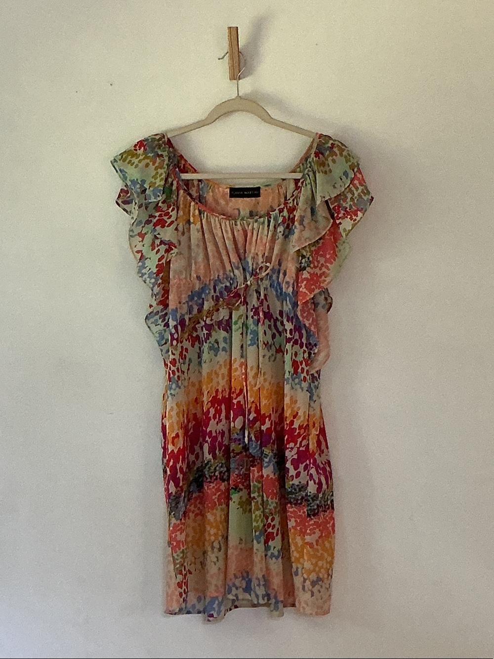 Floral Multicolor Ruffle Mini Dress